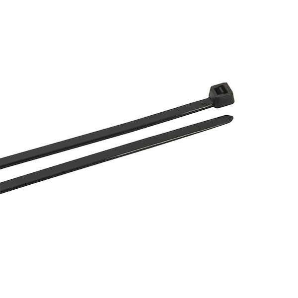 Forney Cable Tie, 17 in L, 4 in Max Bundle Dia., Black, Nylon 6/6, 50 lb Strength, 100 PK 62052 - main
